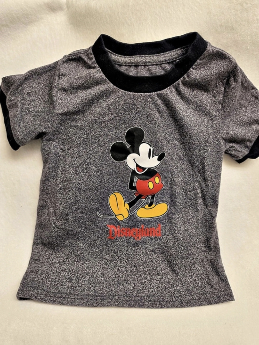Disney Mickey Mouse Disneyland Ringer T-Shirt for Baby Gray & Black Baby 18M